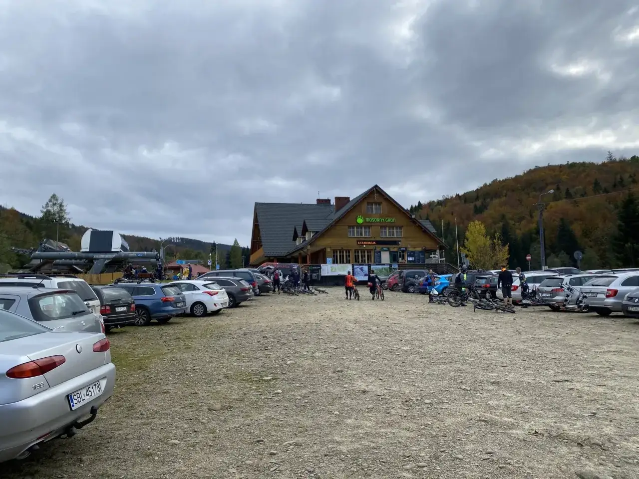 Dojazd Zawoja Mosorny Groń parking