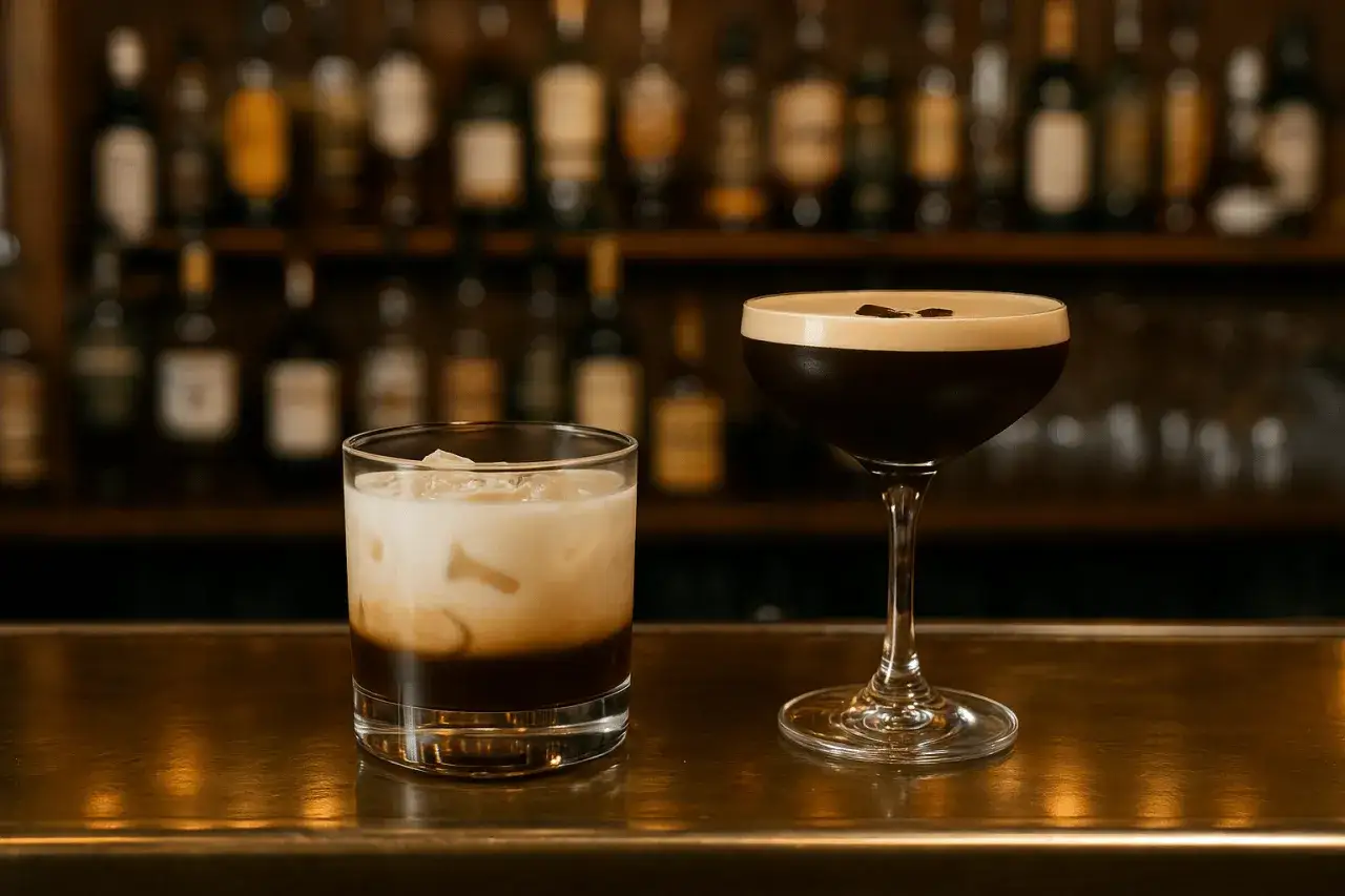 Espresso Martini, Irish Coffee, White Russian