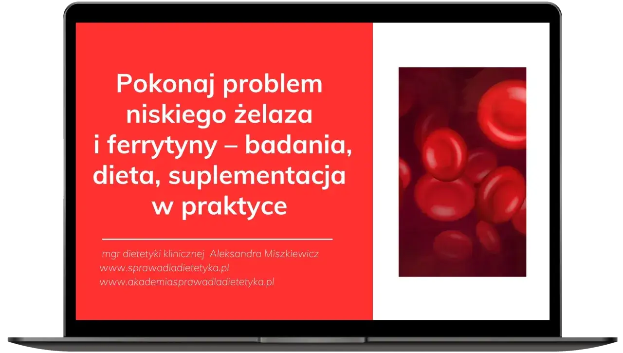 Jak podnieść ferrytynę? Poradnik o badaniach, diecie i suplementacji. Na ekranie widać czerwone krwinki.