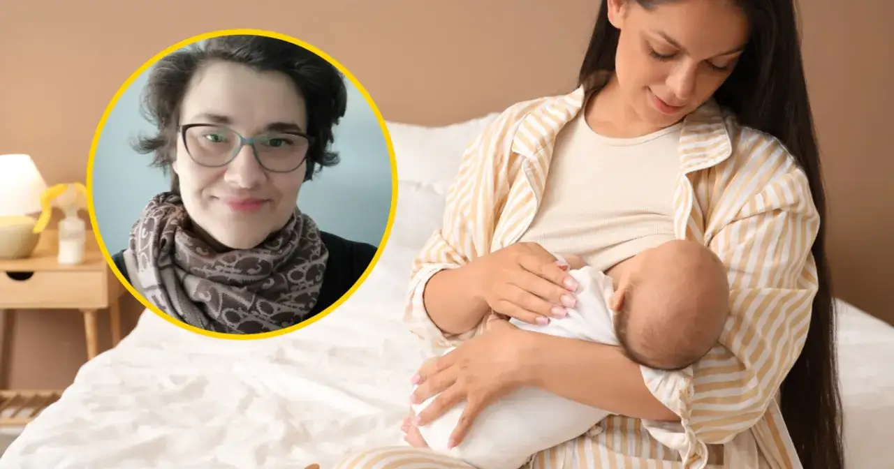 Pediatra lub doradca laktacyjny rozmawiający z rodzicami