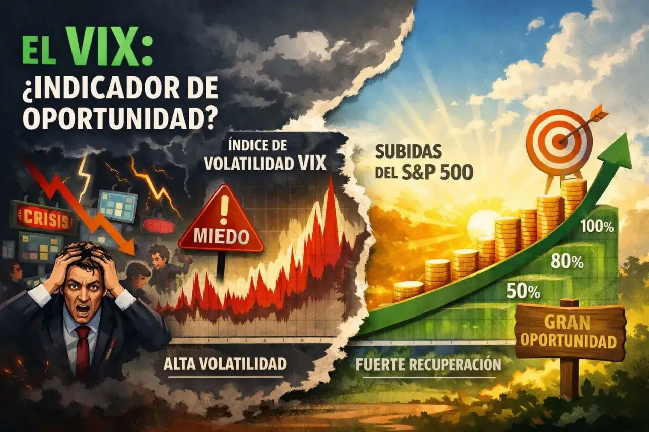 El índice VIX, indicador de volatilidad, muestra miedo y crisis, pero también gran oportunidad de recuperación en el S&P 500.