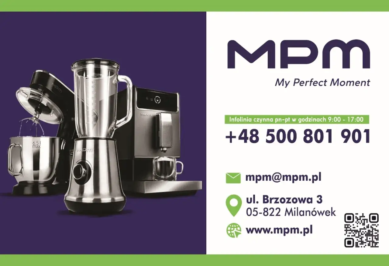 MPM - co to za firma? Zobacz sprzęt AGD: mikser, blender, ekspres do kawy. Kontakt: +48 500 801 901, mpm@mpm.pl, www.mpm.pl.