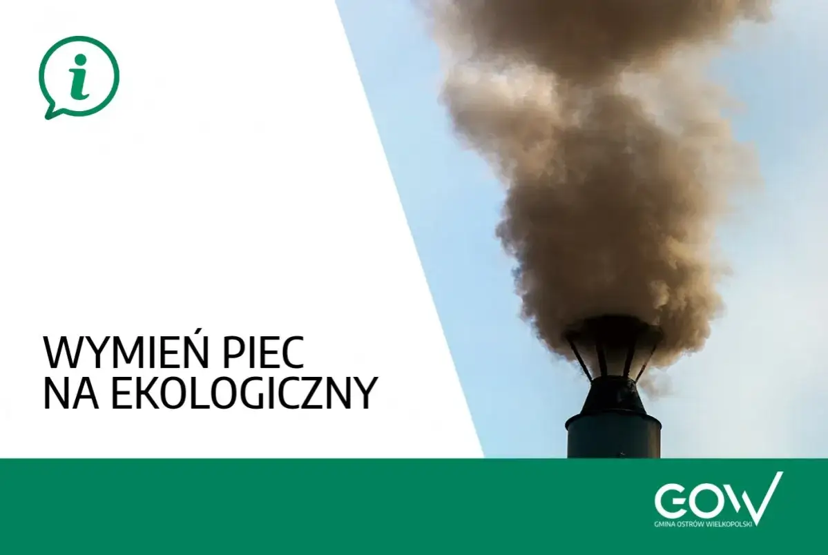 Wymień piec na ekologiczny! Skorzystaj z bonu ciepłowniczego i zadbaj o czyste powietrze. Dym z komina symbolizuje potrzebę zmian.