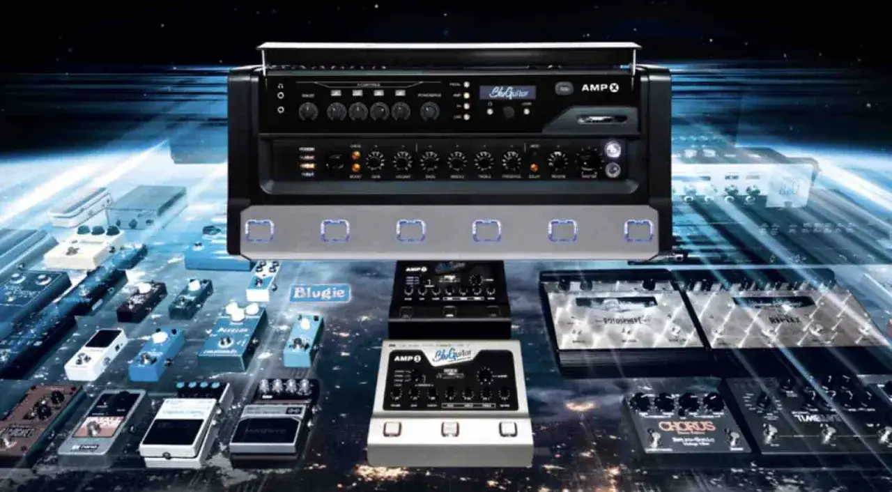 Bluguitar AMP X: Die Release-Date-Gerüchte brodeln. Viele Effektpedale und Verstärker-Simulatoren sind zu sehen.
