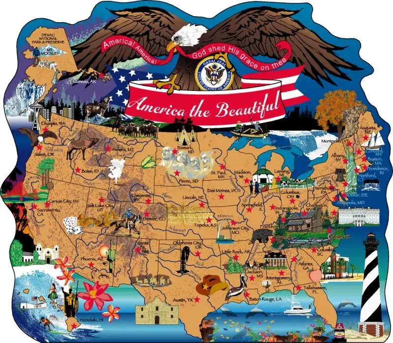Karta America The Beautiful