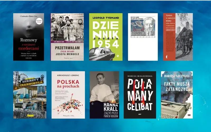 r&oacute;żne gatunki literatury faktu okładki książek