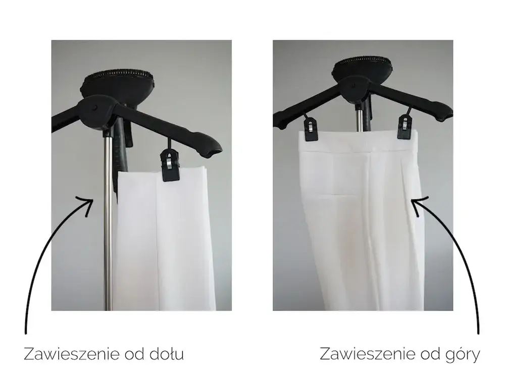 przygotowanie stanowiska do prasowania spodni
