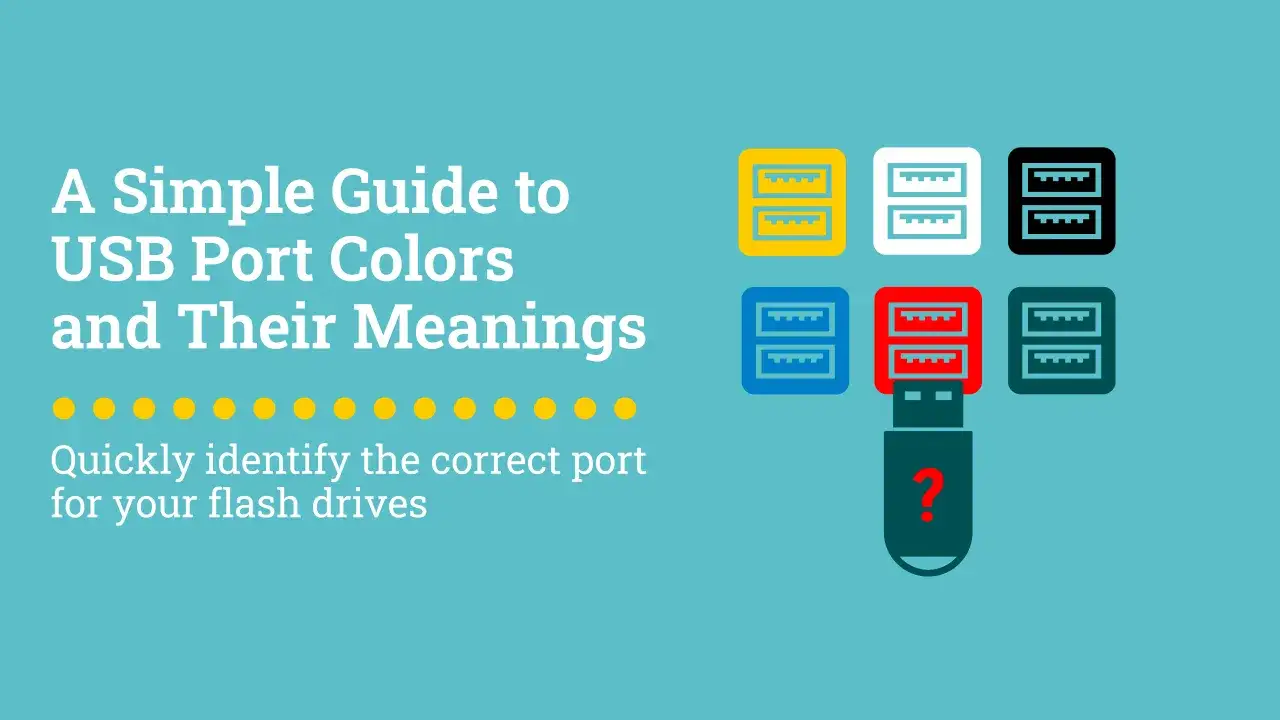 Guide simple sur le code couleur USB et leurs significations. Identifiez rapidement le bon port pour vos clés USB.