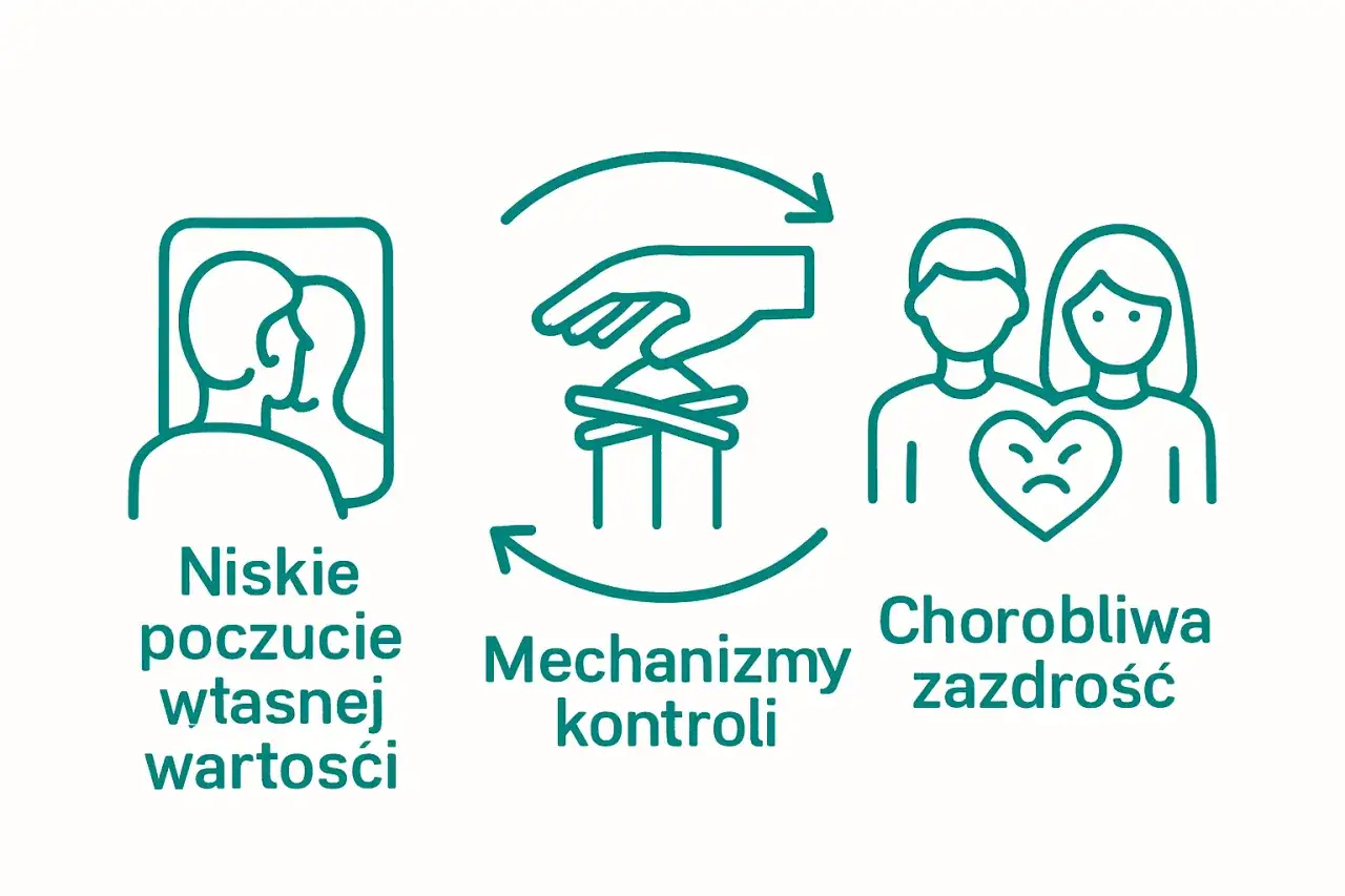 Niskie poczucie własnej wartości prowadzi do mechanizm&oacute;w kontroli, kt&oacute;re objawiają się chorobliwą zazdrością.
