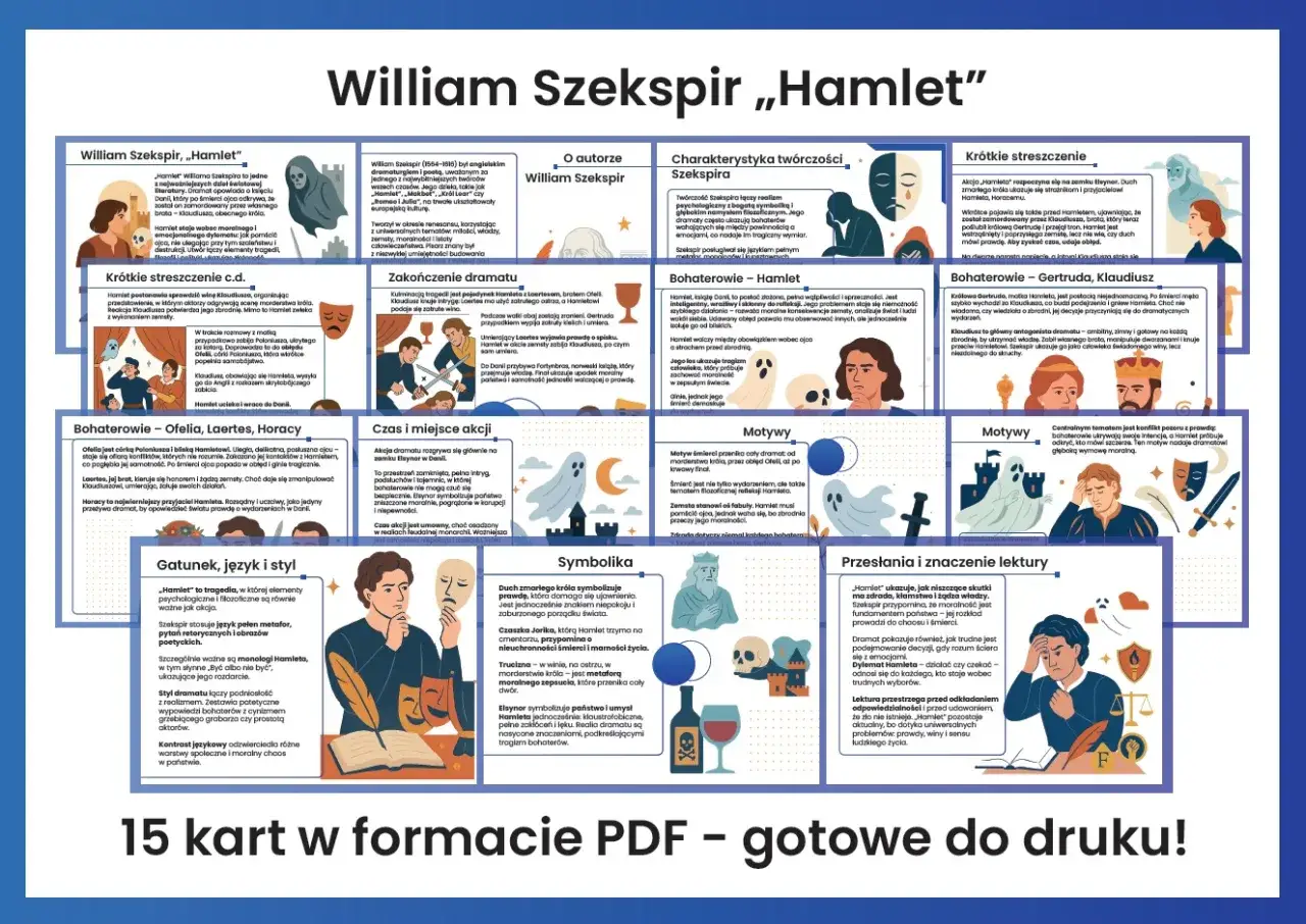 Ironia losu: Hamlet, by pomścić ojca, udaje szaleństwo, lecz jego działania prowadzą do tragedii.