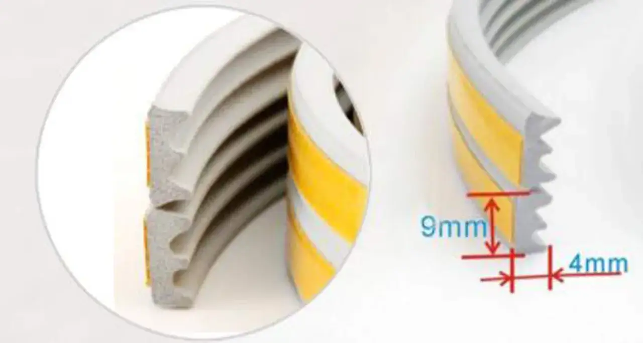 Guarnizione adesiva per finestre, ideale per capire come sigillare le finestre dagli spifferi. Misura 9mm x 4mm.