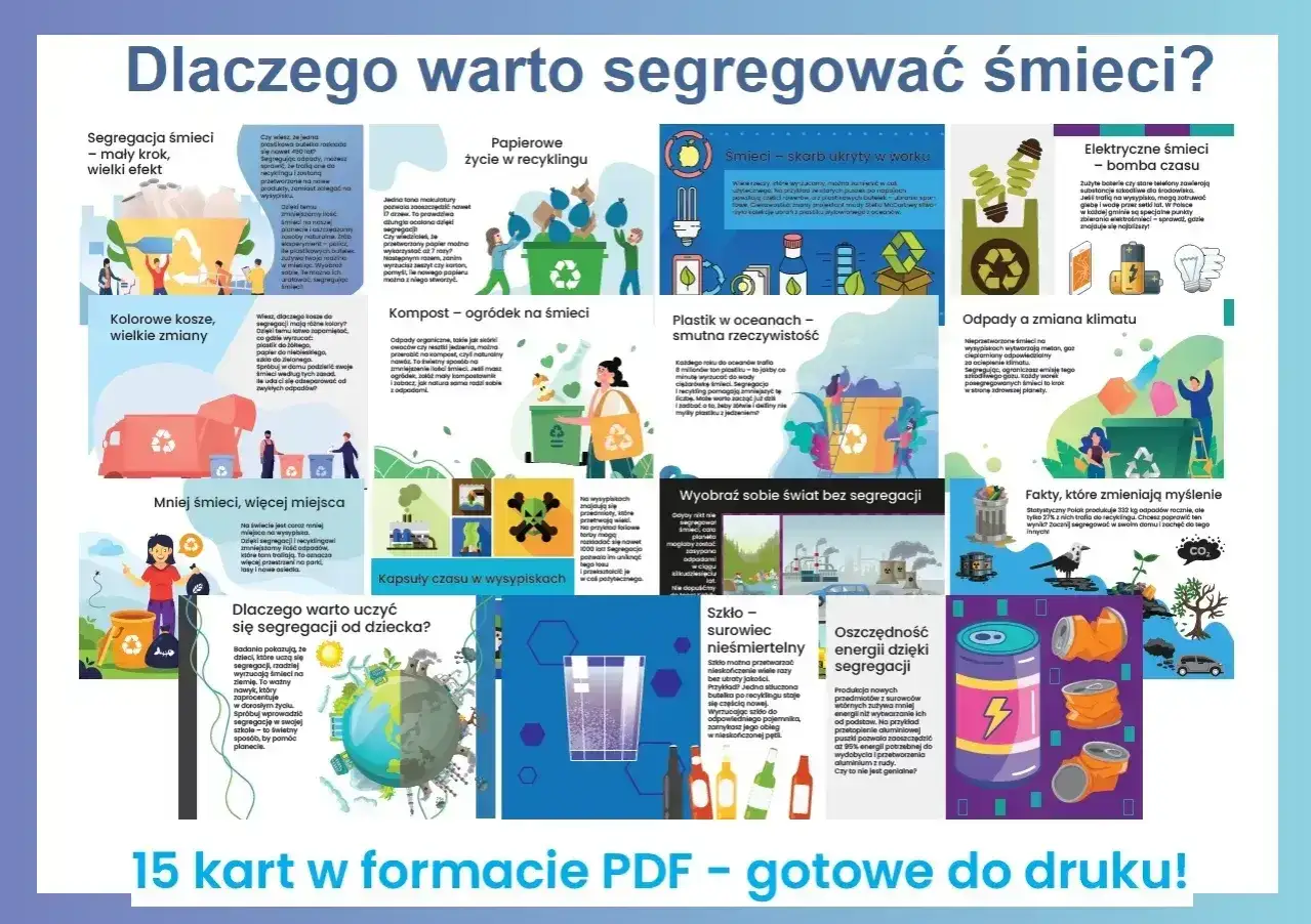 Ekologia na co dzień: segregacja śmieci to mały krok, wielki efekt. Zadbaj o planetę, ucząc dzieci segregacji.