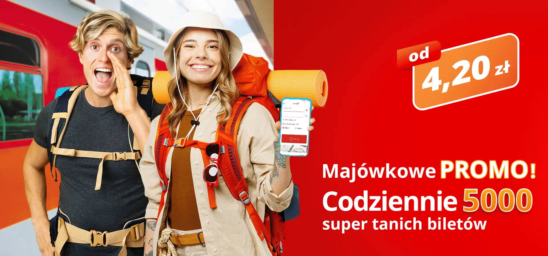 Para, gdzie na maj&oacute;wkę pociągiem? Tanie bilety od 4,20 zł! Codziennie 5000 super tanich bilet&oacute;w.