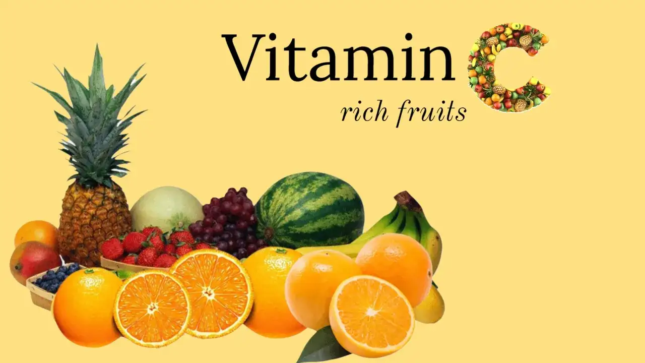 Frutta ricca di vitamina C: ananas, arance, fragole, melone, uva, anguria, banane, mango, mirtilli. Un'esplosione di gusto per assumere vitamina C 1000 mg al giorno.