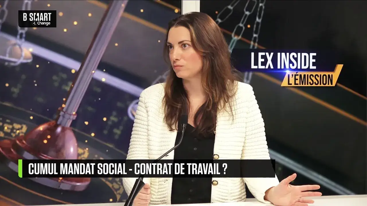 Une femme discute du cumul mandat social et contrat de travail dans l'émission