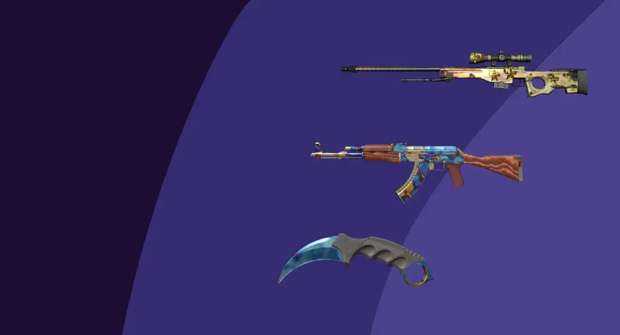 Karambit, AK-47 i AWP z unikatowymi skinami, które mogą być najdroższy skin w CS GO.