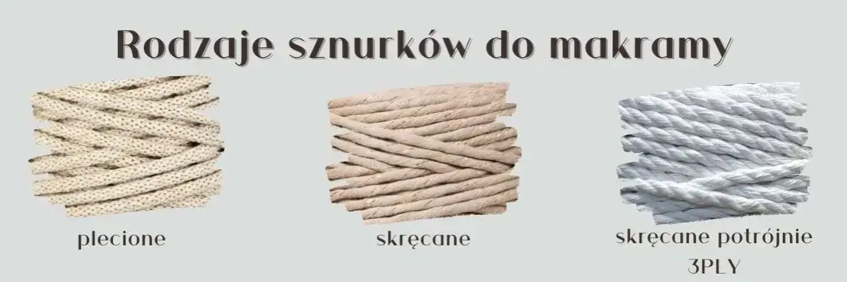 różne rodzaje sznurków do makramy porównanie