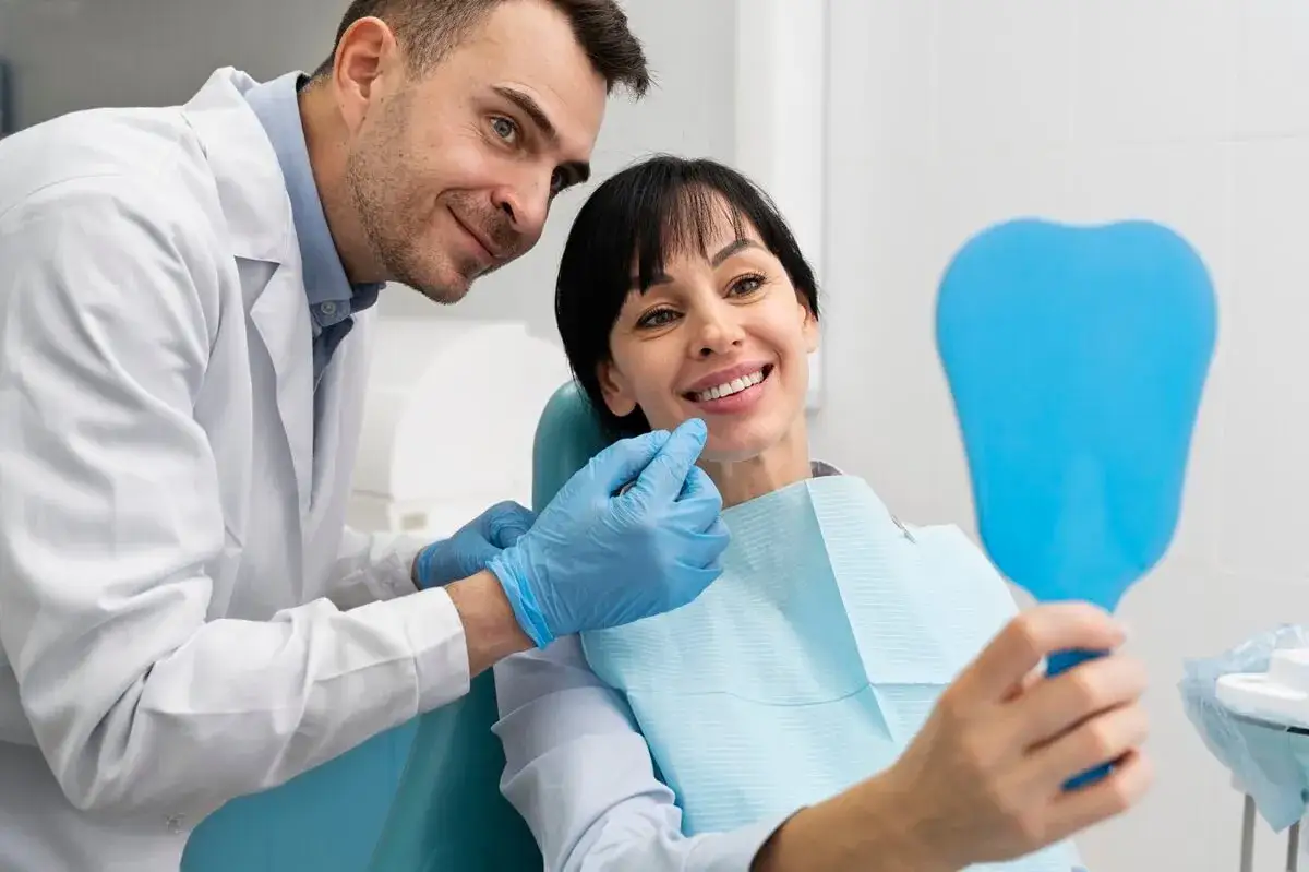 Pacjent u dentysty po zabiegu
