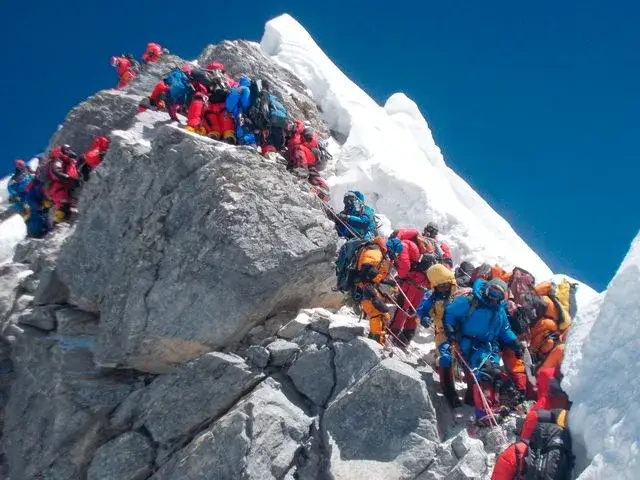 Mount Everest Stau Todeszone