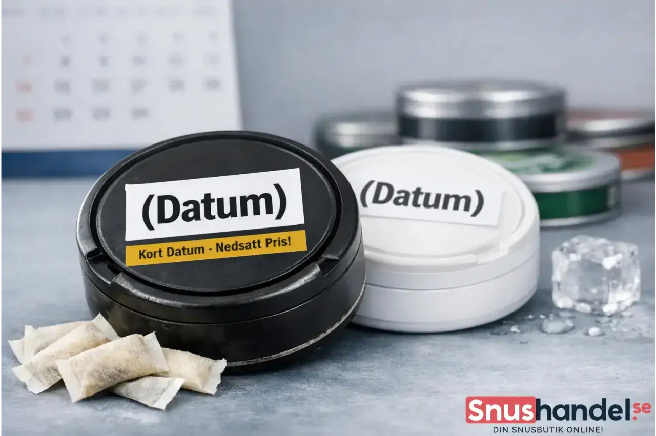 Tv&aring; snusdosor med texten 