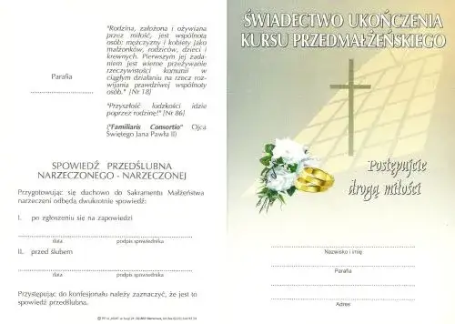 kurs przedmałżeński para
