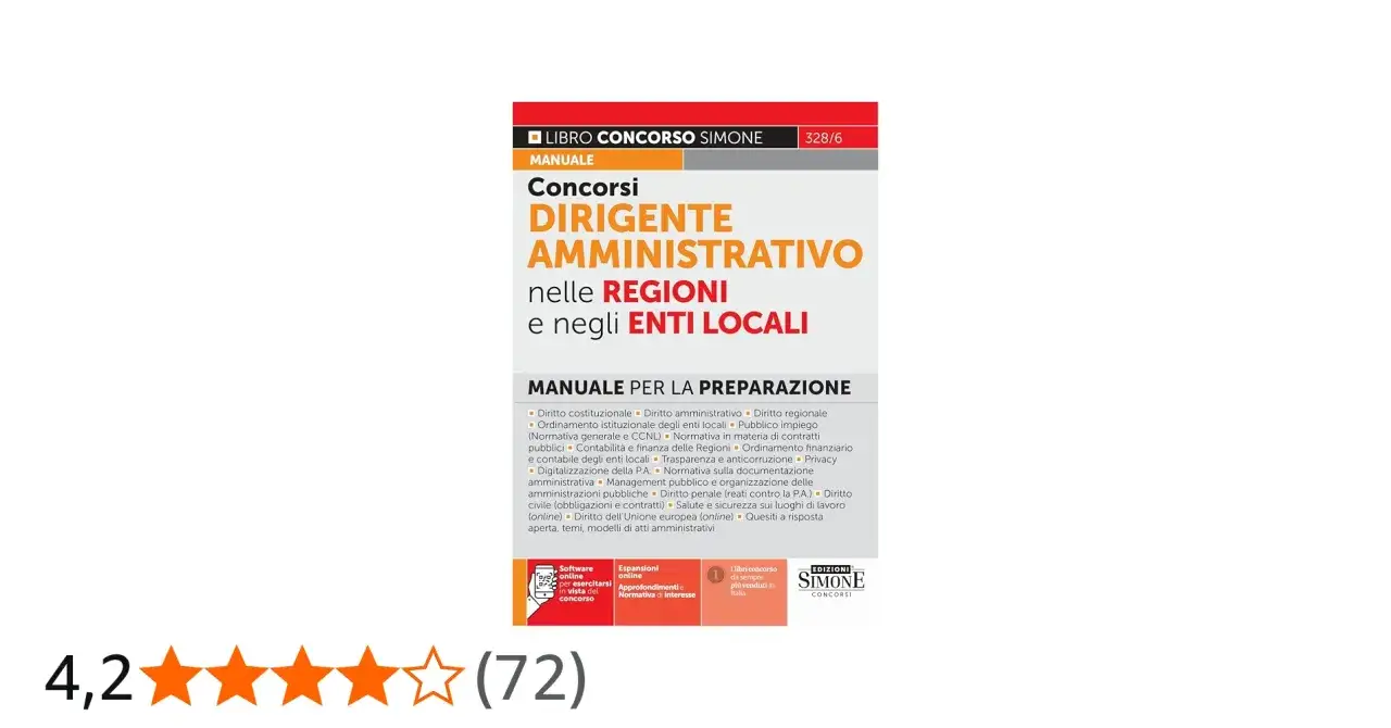 Manuale per il concorso dirigente amministrativo nelle Regioni e negli Enti Locali. Copre diritto, contabilit&agrave;, privacy e altro.