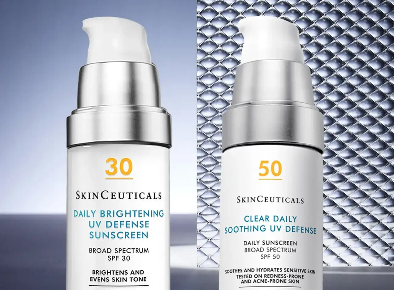 Deux crèmes solaires SkinCeuticals : SPF 30 pour illuminer et SPF 50 pour peaux sensibles. Quelle crème solaire choisir pour votre peau ?