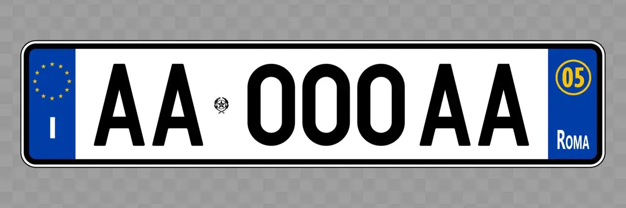 Targa auto con sigla