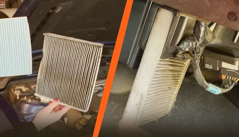 filtre habitacle sale vs propre comparatif