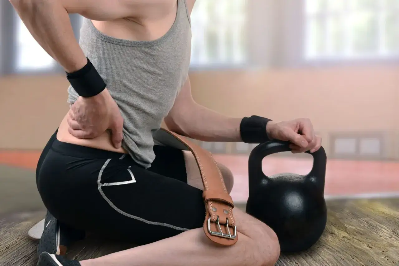 Ból pleców po operacji kręgosłupa lędźwiowego podczas treningu z kettlebell.
