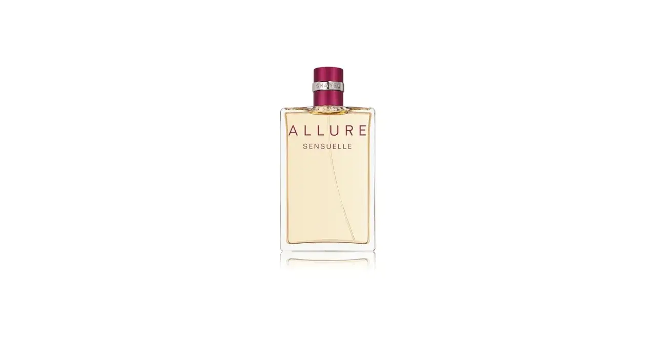 Elegancka butelka perfum Chanel Allure Sensuelle, symbol uwodzenia i pewności siebie chanel allure woman.