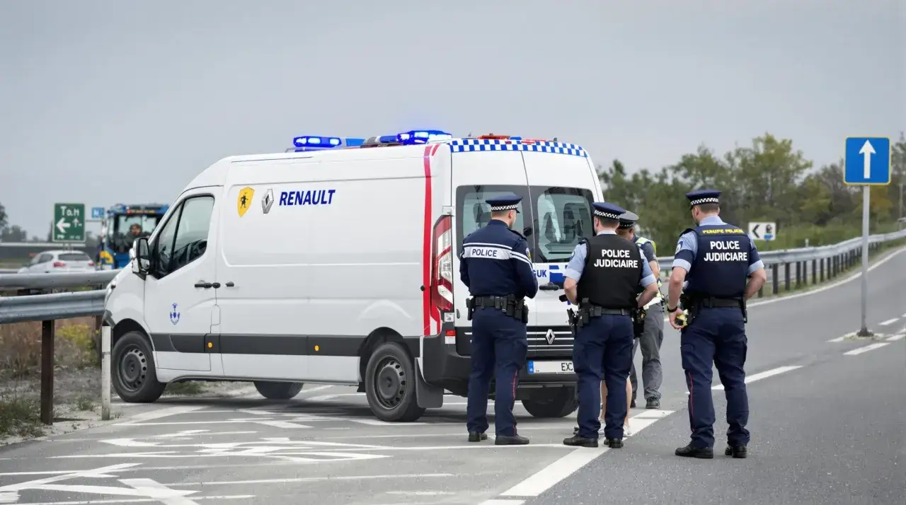 Police judiciaire arr&ecirc;tent un conducteur sur l'autoroute. Il semble que je me suis fait arr&ecirc;ter sans assurance.
