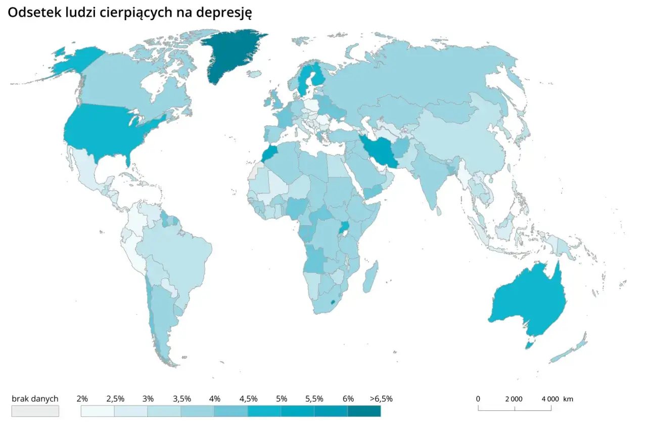 Depresja statystyki globalne