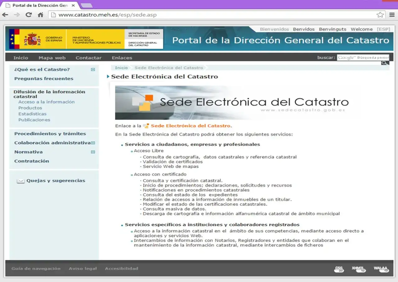 Consulta de datos catastrales, referencia catastral y cartografía. Accede a información sobre el **valor catastral vivienda** y otros servicios en la Sede Electrónica del Catastro.