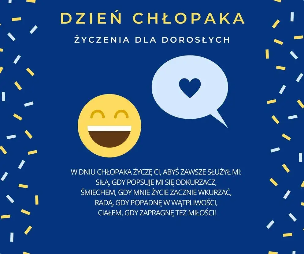 śmieszne życzenia dzień chłopaka sms