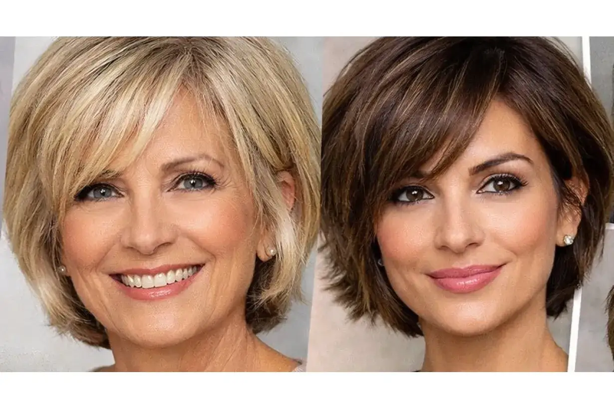 Due donne con tagli di capelli corti e scalati. Scopri 10 tagli di capelli per sembrare pi&ugrave; giovani.
