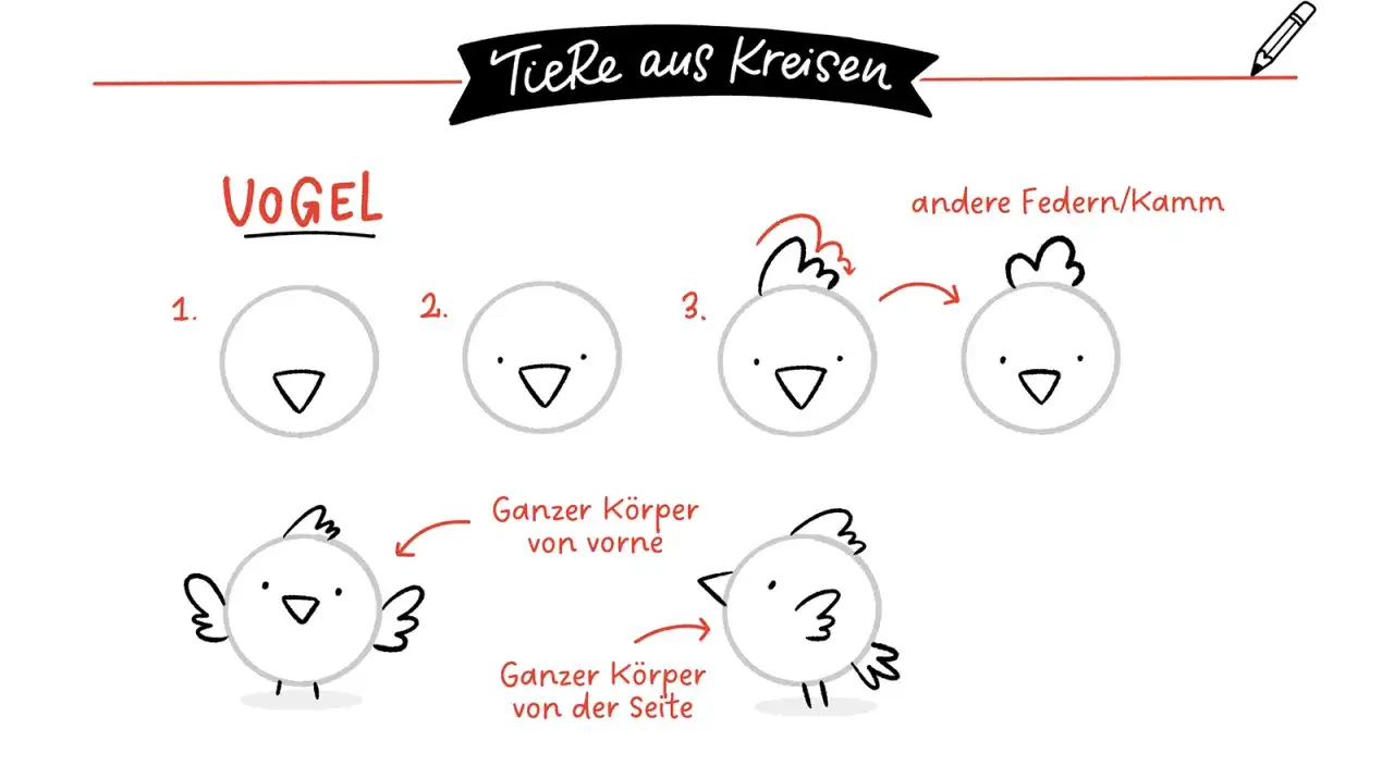 Einfache Kawaii Tiere zeichnen Schritt für Schritt