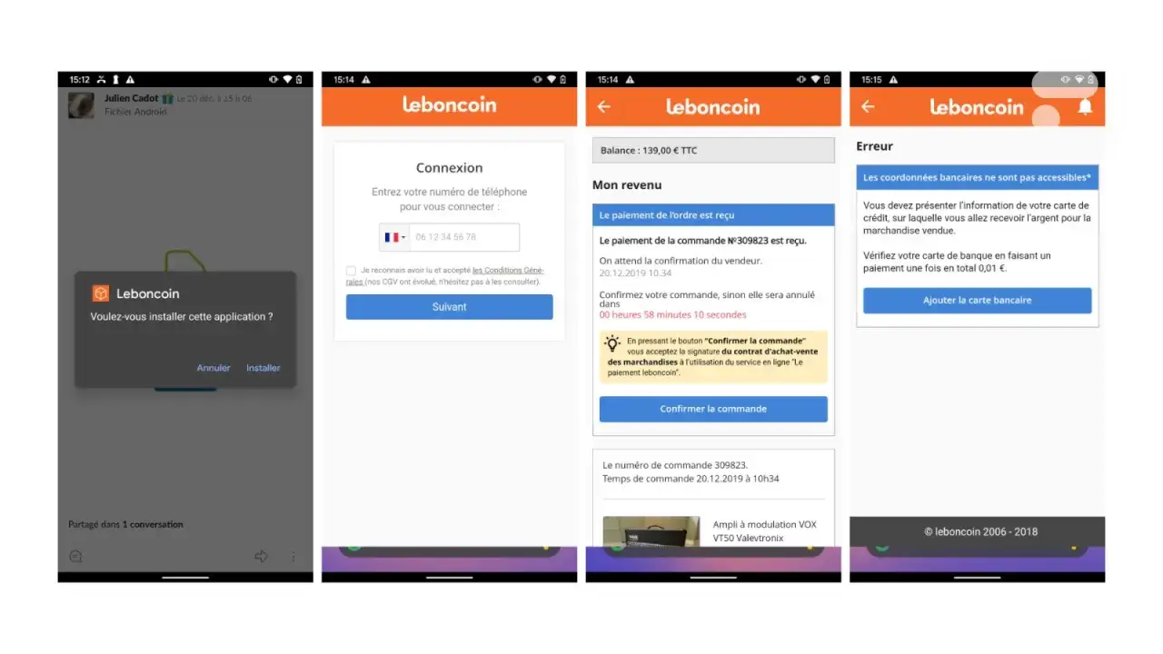 recherche pièce auto sur le bon coin interface