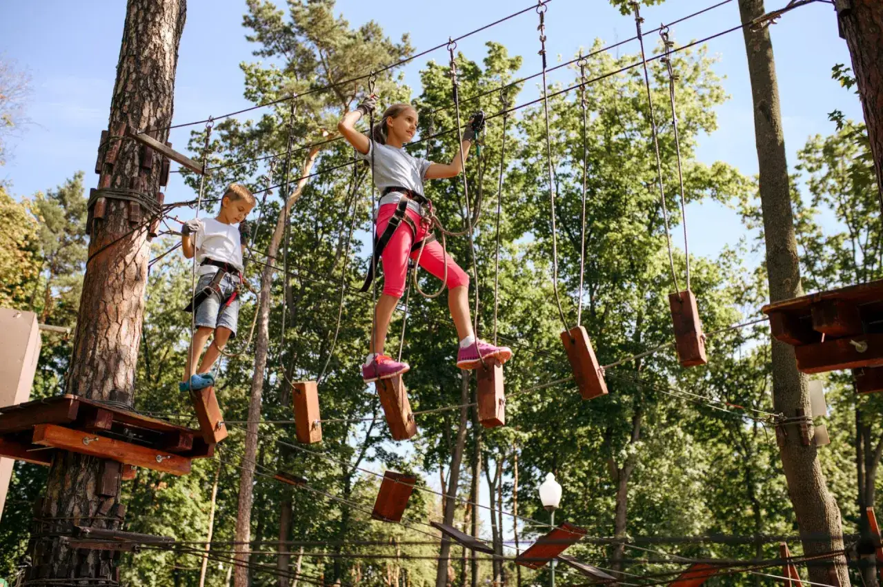 trasy park linowy dzieci zaawansowani