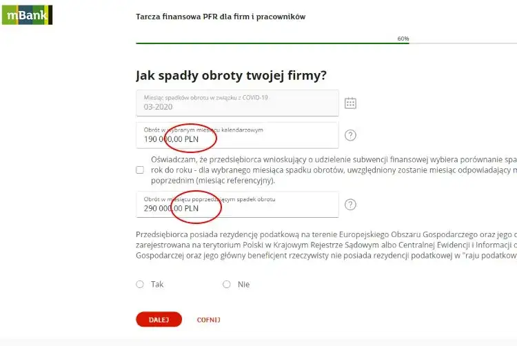 PFR błędy we wniosku