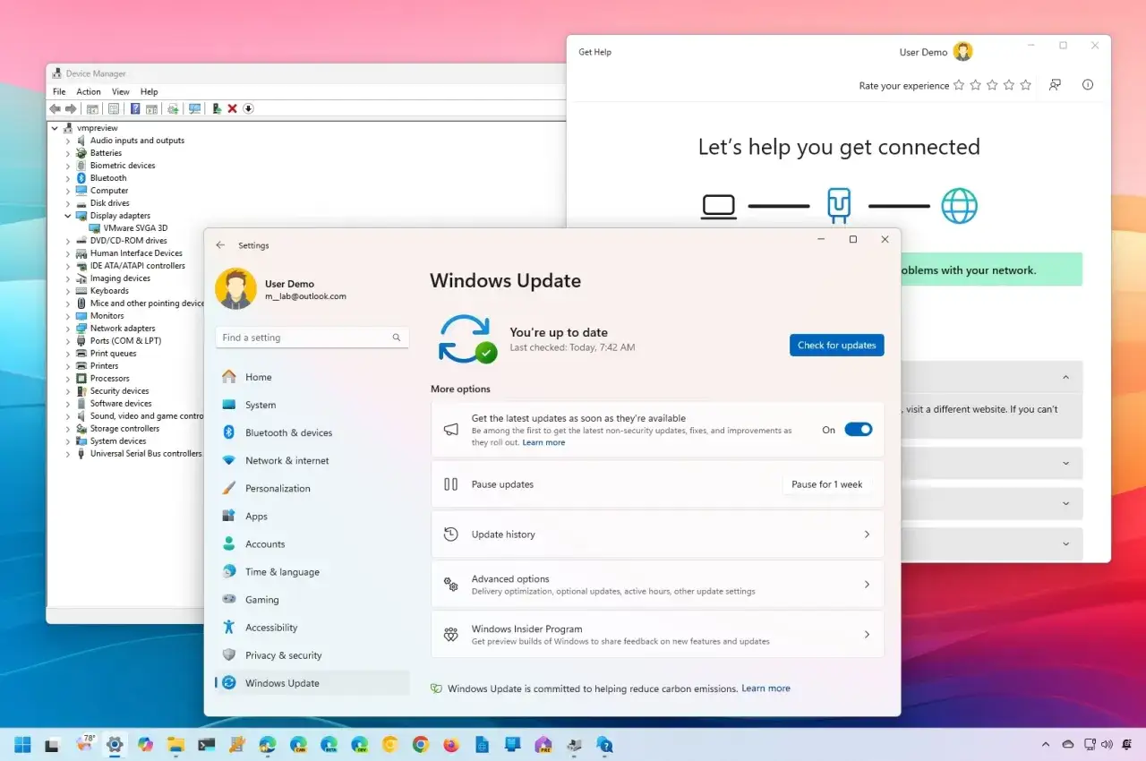 Ventana de Windows Update mostrando