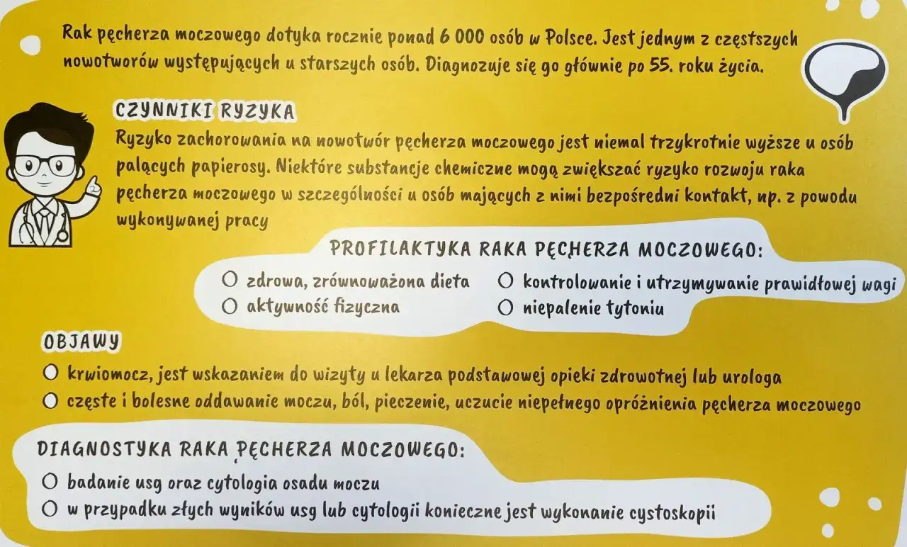 Rak pęcherza moczowego: objawy, czynniki ryzyka, profilaktyka i diagnostyka. Zmniejsz ryzyko śmiertelności przez zdrowy tryb życia.