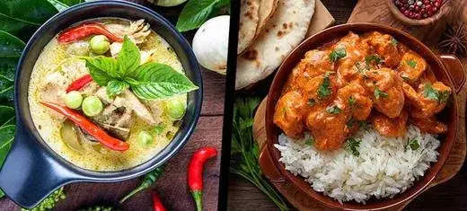 indyjskie curry vs tajskie curry
