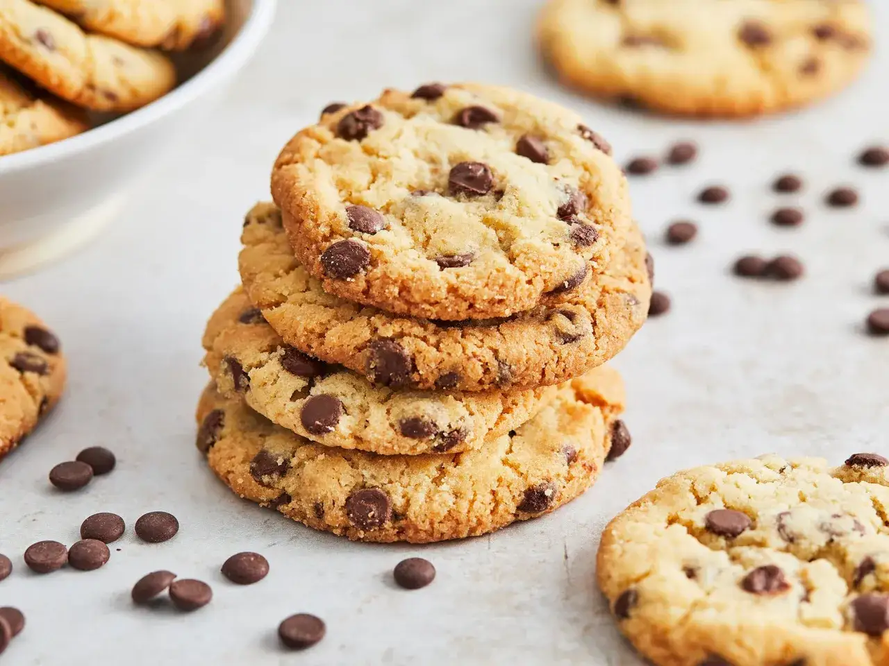 Leckere Chocolate Chip Cookies, perfekt für jedes kekse rezept. Frisch gebacken und unwiderstehlich.
