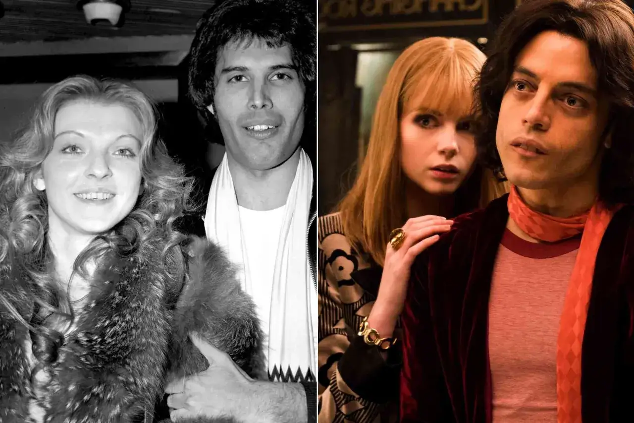 Porównanie: Mary Austin i Freddie Mercury z lat 70. oraz Rami Malek i Lucy Boynton jako obsada