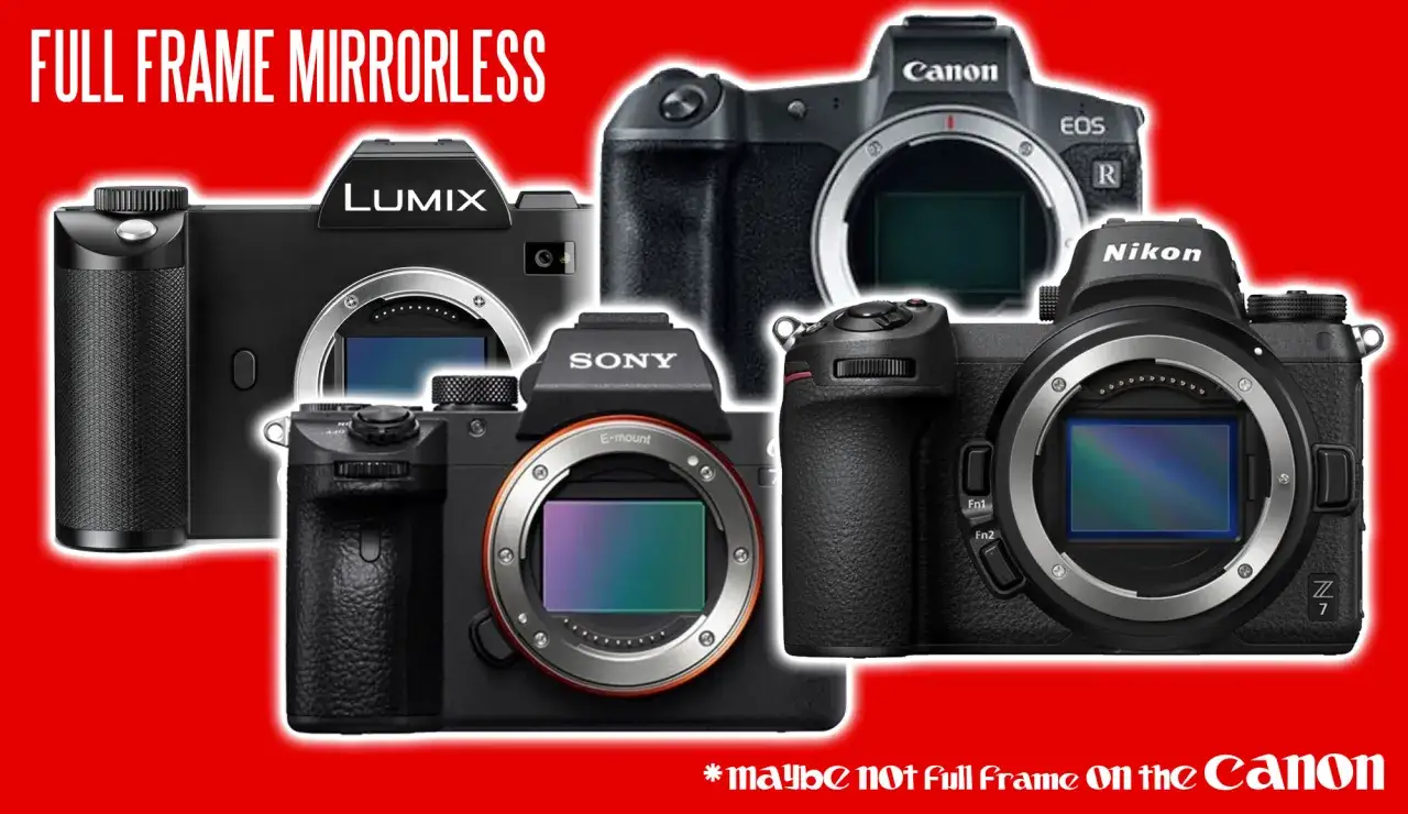 Ranking bezlusterkowiec pełna klatka: aparaty Lumix, Sony, Nikon i Canon.