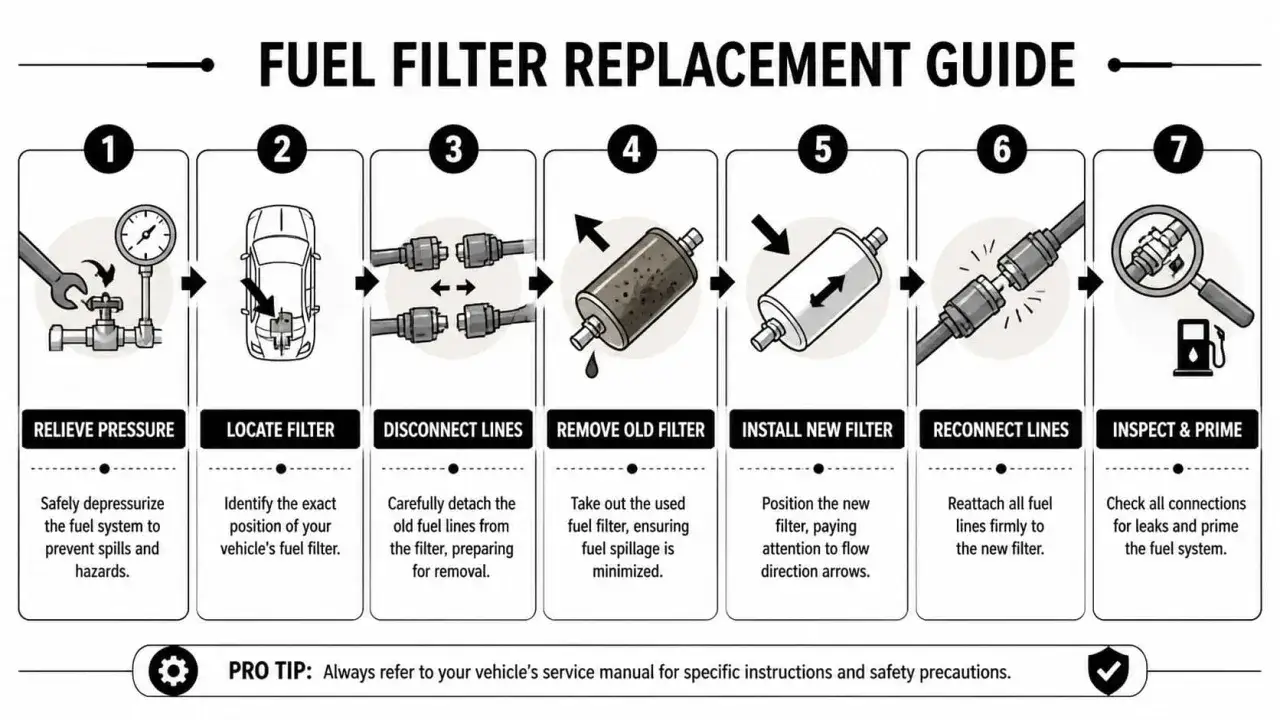 Gu&iacute;a de reemplazo de filtro de combustible: pasos para localizar e instalar un nuevo filtro de combustible en tu veh&iacute;culo.