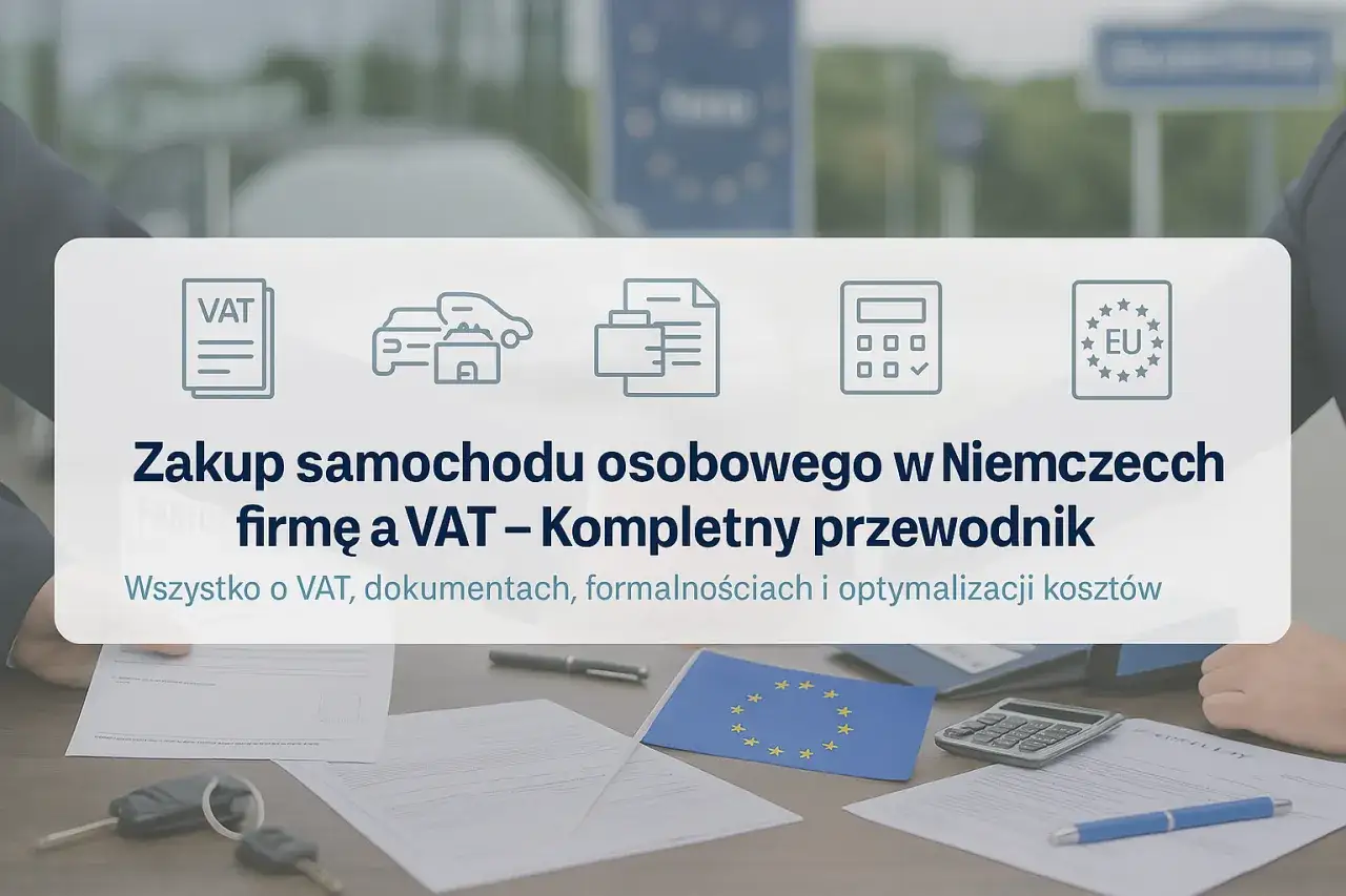 Zakup auta z Niemiec dla firmy a VAT. Dowiedz się, ile cło za samochód z Niemiec i jak zoptymalizować koszty.