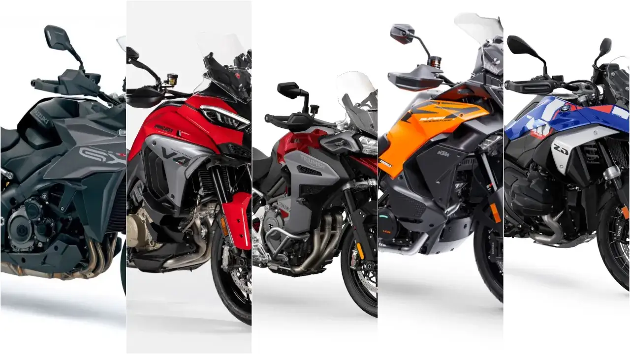 Różne motocykle turystyczne: Suzuki, Ducati, Triumph, KTM, BMW. Poznaj jakie są pojemności motocykli i wybierz swój wymarzony!