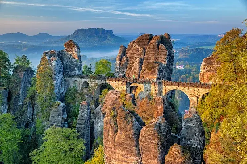 Szwajcaria Saksońska Bastei krajobraz